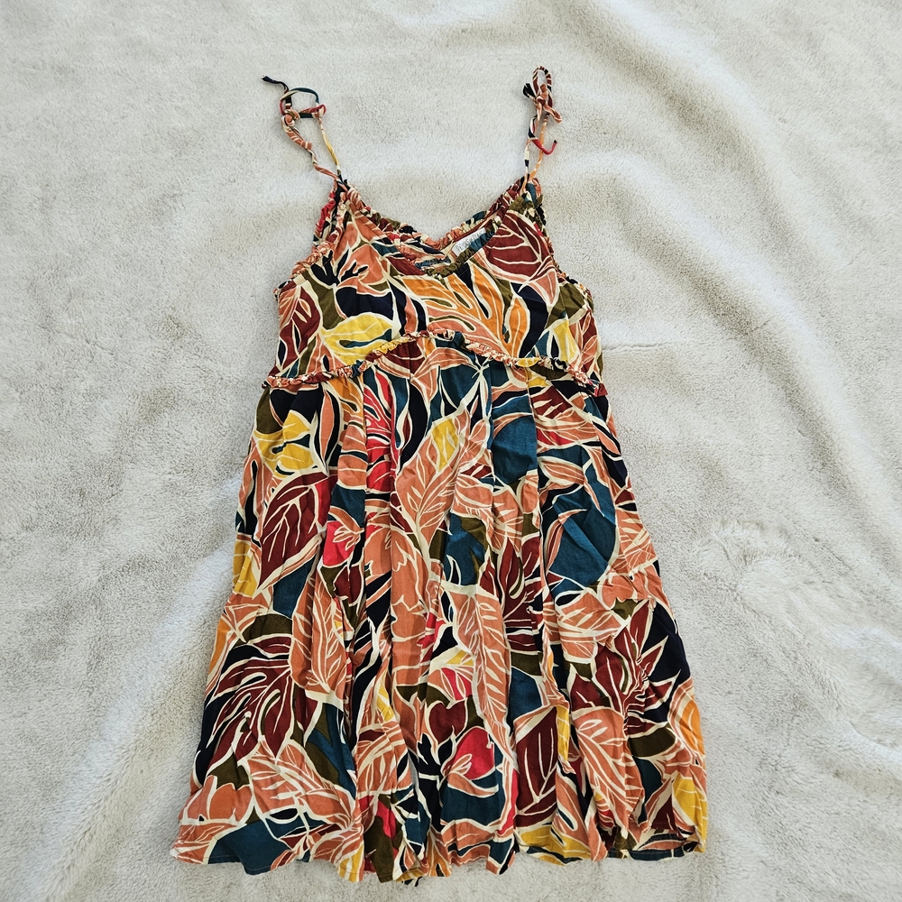 Patrons of Peace Multicolor Leaf Print Dress